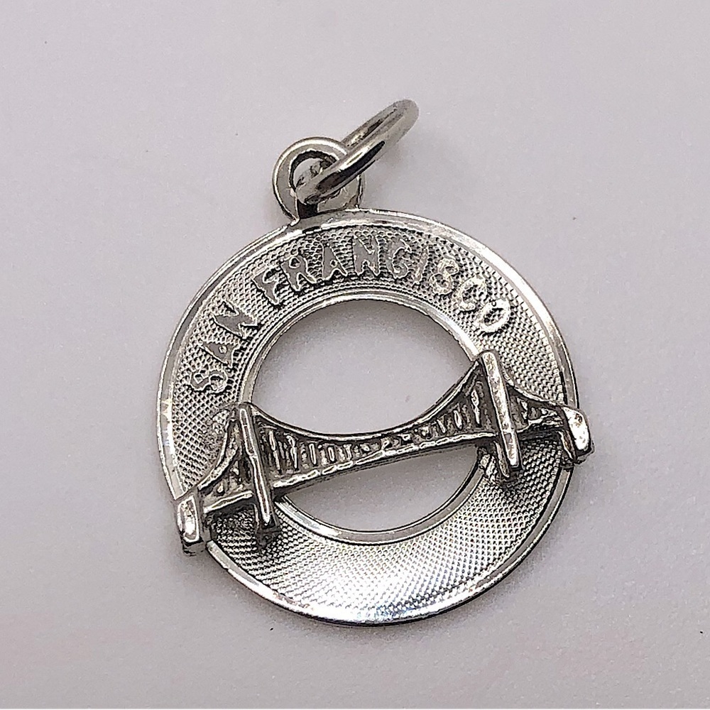 Vtg Sterling San Francisco Souvenir Charm Bracelet Charm / Mini Pendant